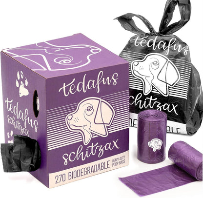 Dog Poo Bags 270 Biodegradable Doggie Poop Bags Thick Refill Rolls Tie Handles