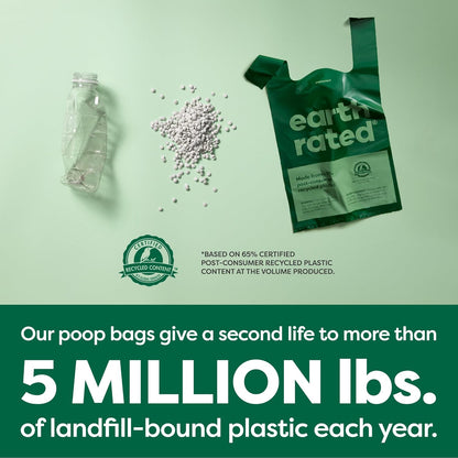 Dog Poo Bags with Handles Value Pack, Easy Tie and Guaranteed Leakproof, Lavender, 600 Handle Bags