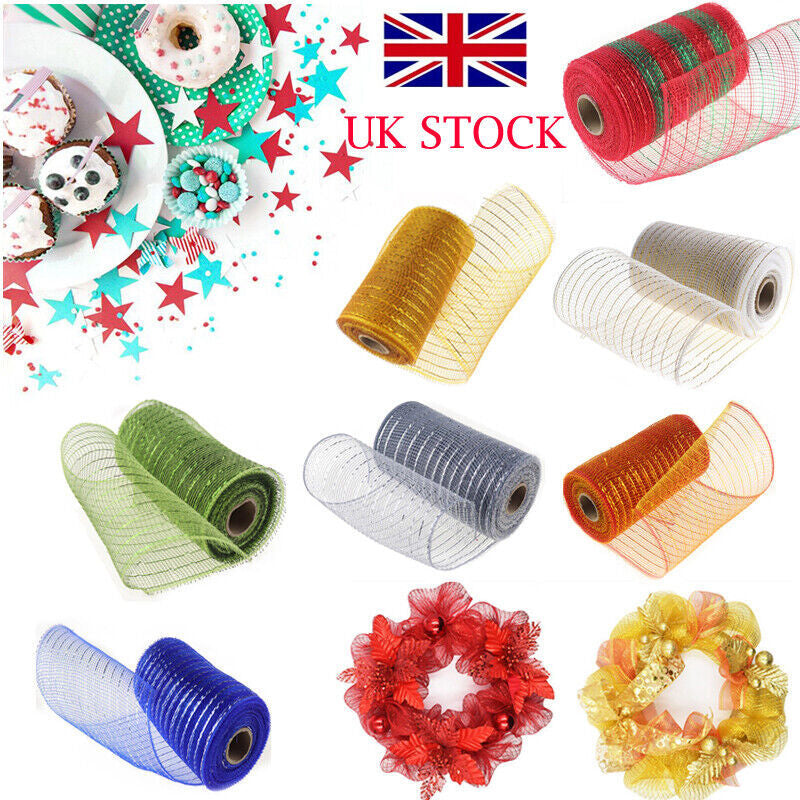 Deco Mesh Rolls 15Cm X 10Yd Roll - 14 Colours Available for Wreaths Swags Bows